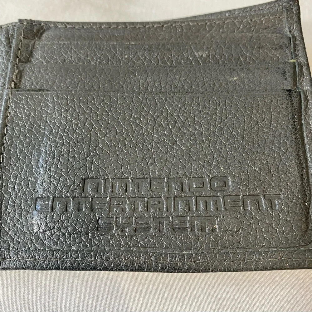 Nintendo Entertainment System black leather wallet bi-fold
